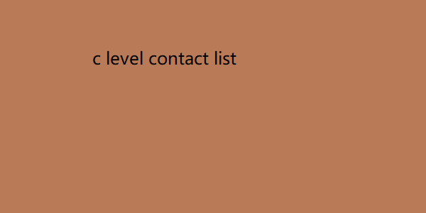 c level contact list