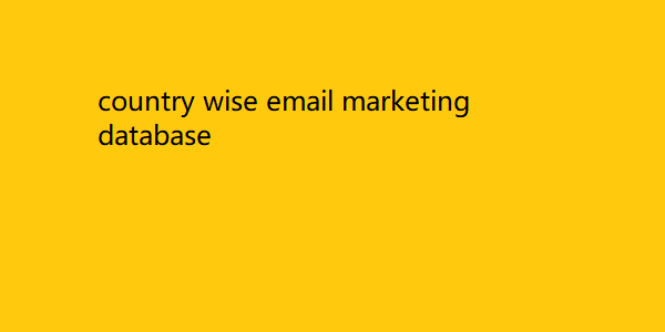 country wise email marketing database