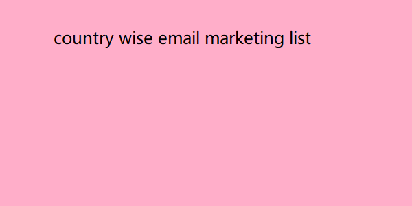 country wise email marketing list