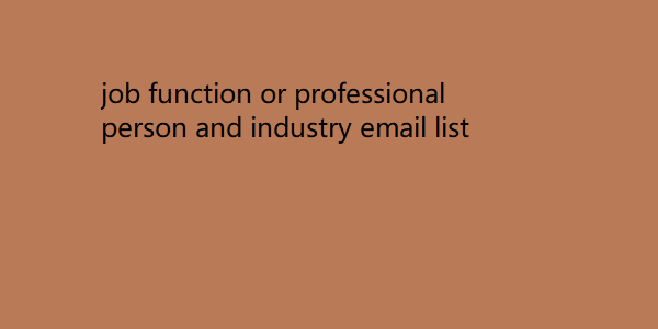 job function email list