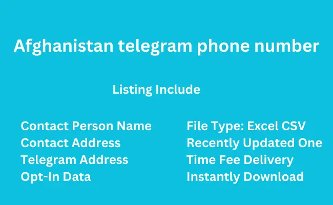 Afghanistan telegram phone number