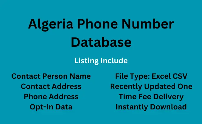 Algeria phone number database