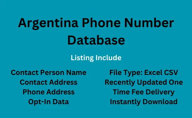 Argentina phone number database