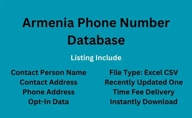 Armenia phone number database