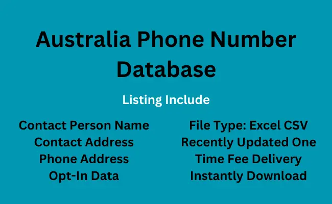 Australia phone number database