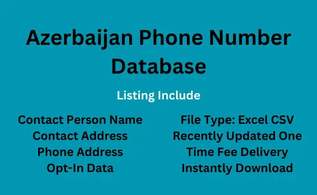 Azerbaijan phone number database