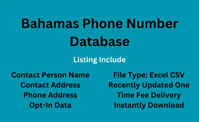 Bahamas phone number database