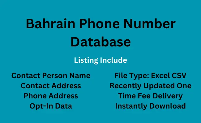 Bahrain phone number database