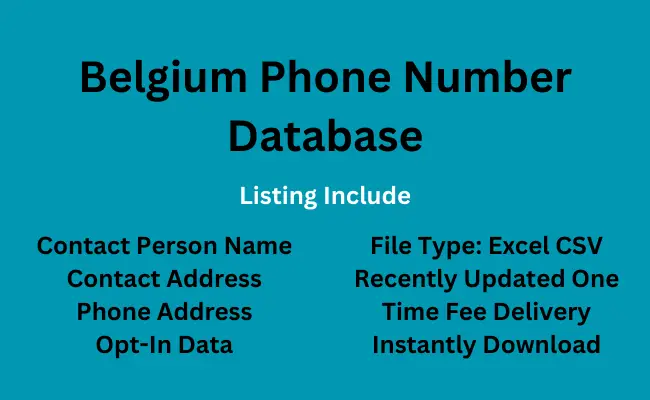 Belgium phone number database