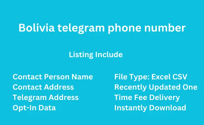 Bolivia telegram phone number