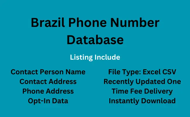 Brazil phone number database