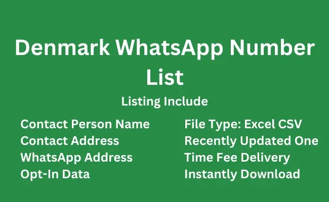 Denmark whatsapp number list