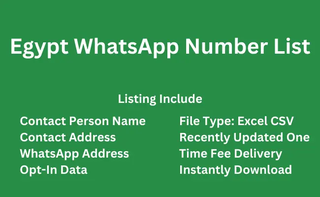 Egypt whatsapp number list