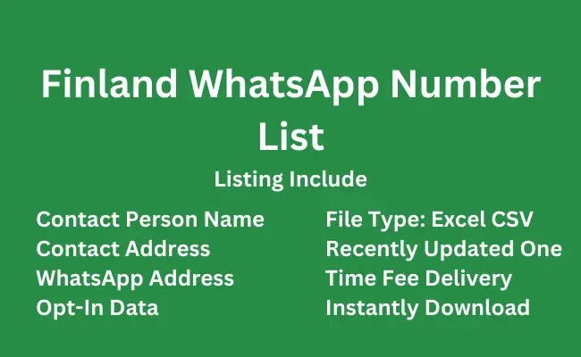 Finland whatsapp number list