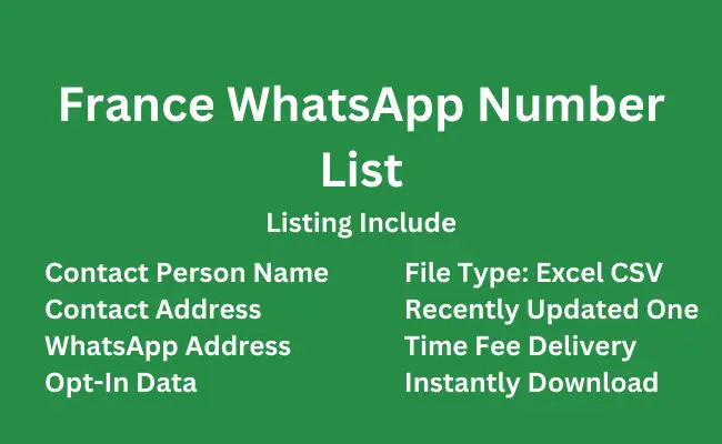 France whatsapp number list