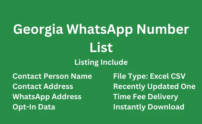 Georgia whatsapp number list