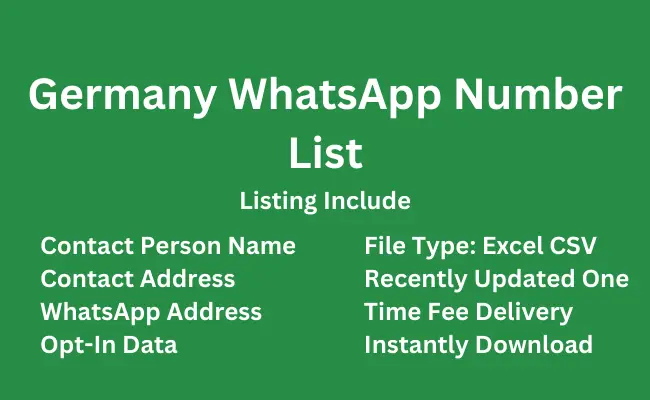 Germany whatsapp number list