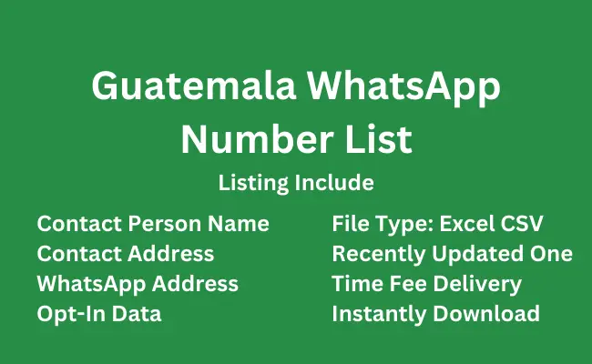 Guatemala whatsapp number list