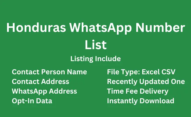 Honduras whatsapp number list