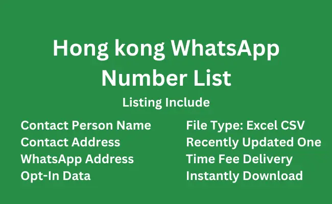 Hong kong whatsapp number list