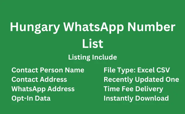 Hungary whatsapp number list