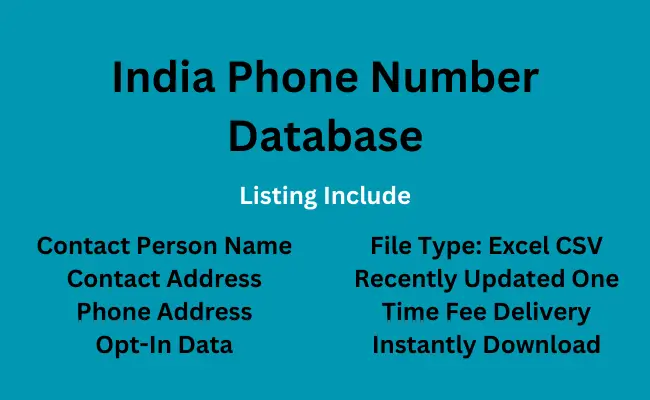 India phone number database