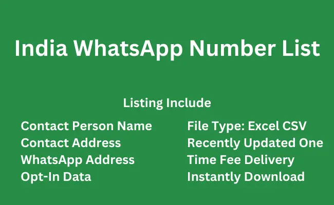 India whatsapp number list