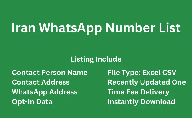 Iran whatsapp number list