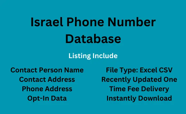 Israel phone number database