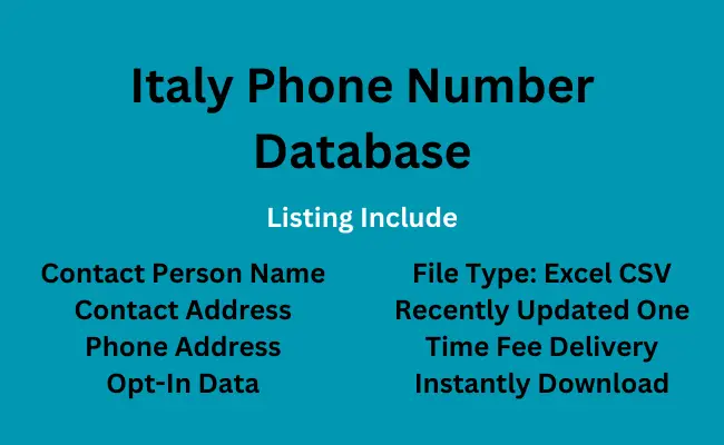 Italy phone number database