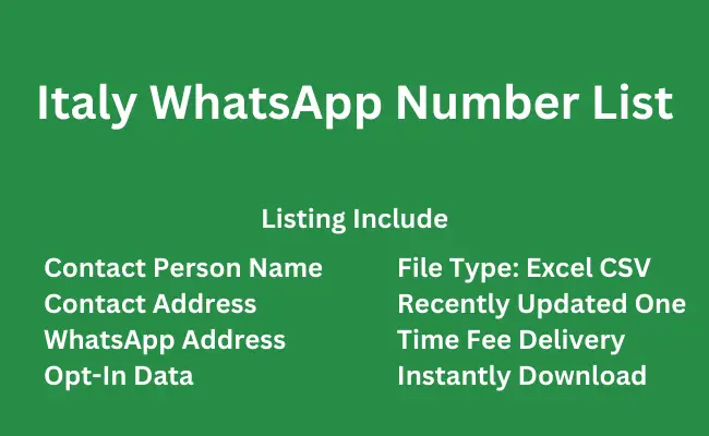 Italy whatsapp number list