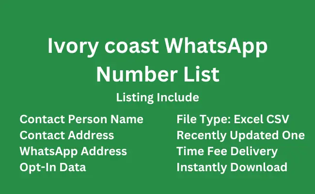 Ivory coast whatsapp number list