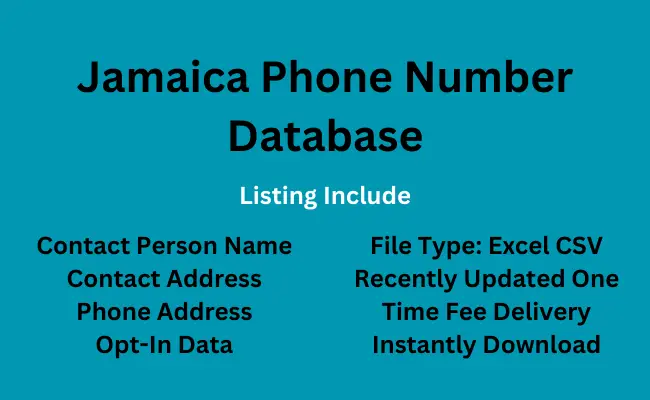 Jamaica phone number database