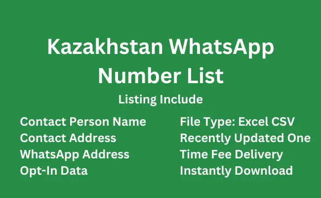 Kazakhstan whatsapp number list