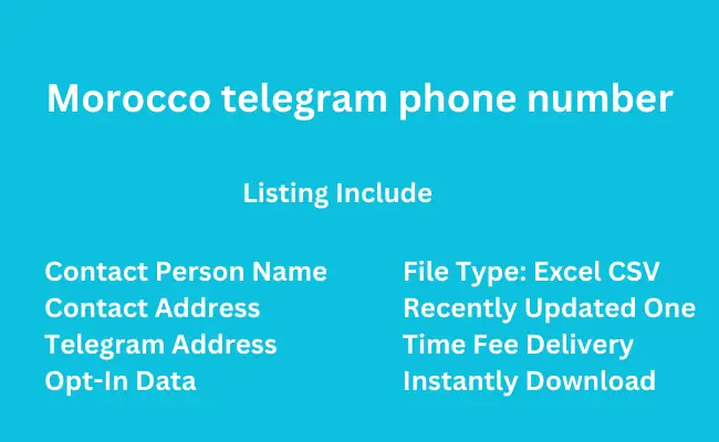 Morocco telegram phone number