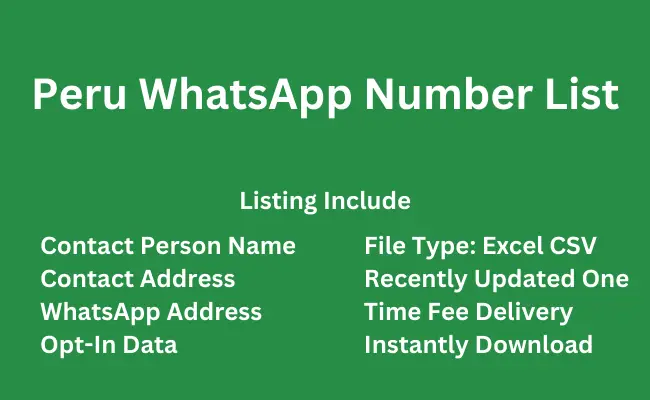 Peru whatsapp number list