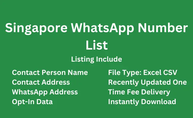 Singapore whatsapp number list