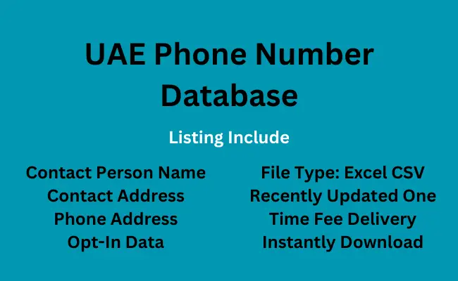 UAE phone number database